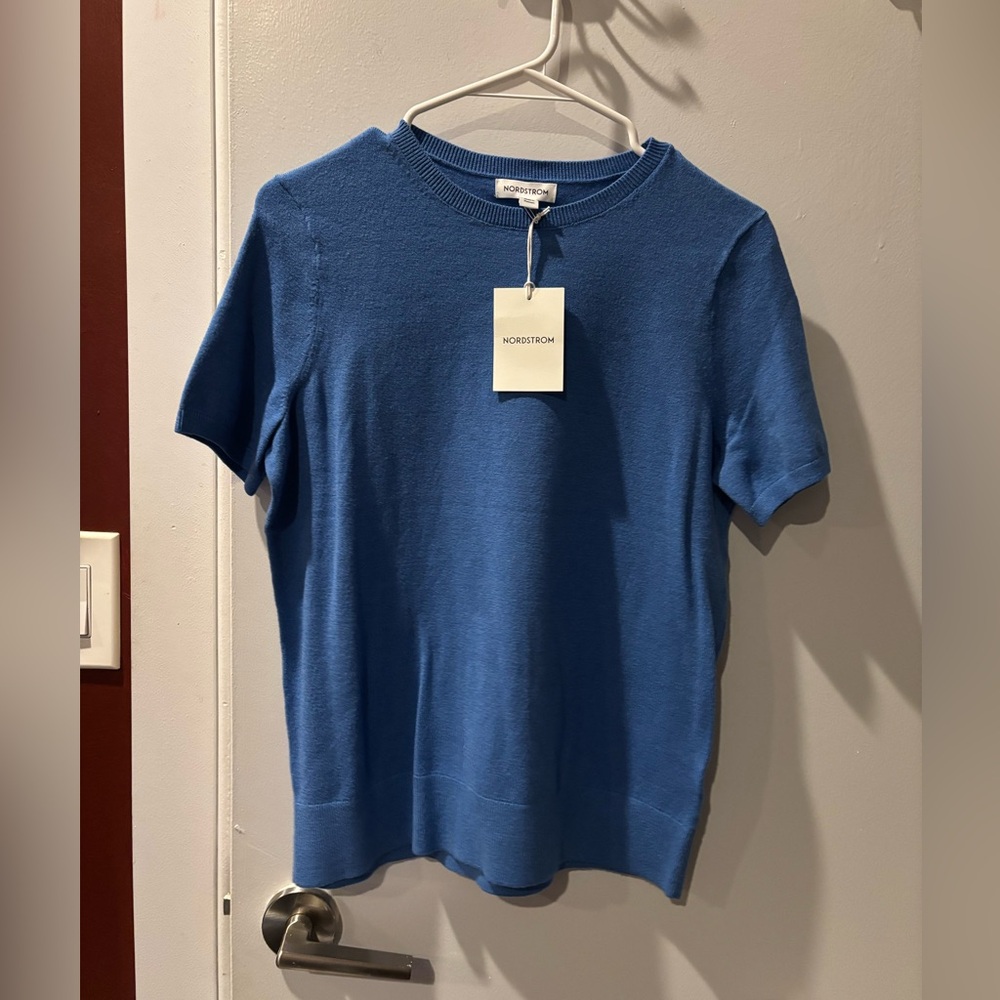 NWT Nordstrom Sweater Tee, Size Medium, Blue
